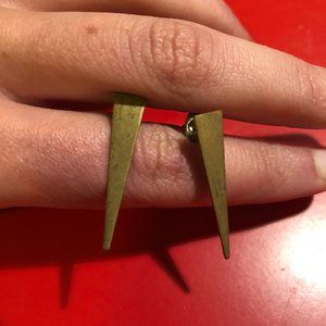 Brass spikes stud earrings